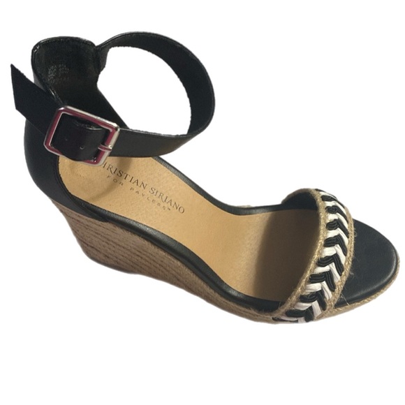 EUC Christian Siriano for Payless Wedges, Woven, Faux Leather, Neutral, Sz 8.5 - Picture 1 of 13